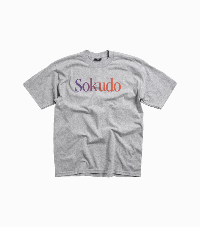 Sokudo Garamond Gradient T-shirt - Heather Grey